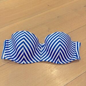 34B Victoria’s Secret Blue and White Bandeau Top